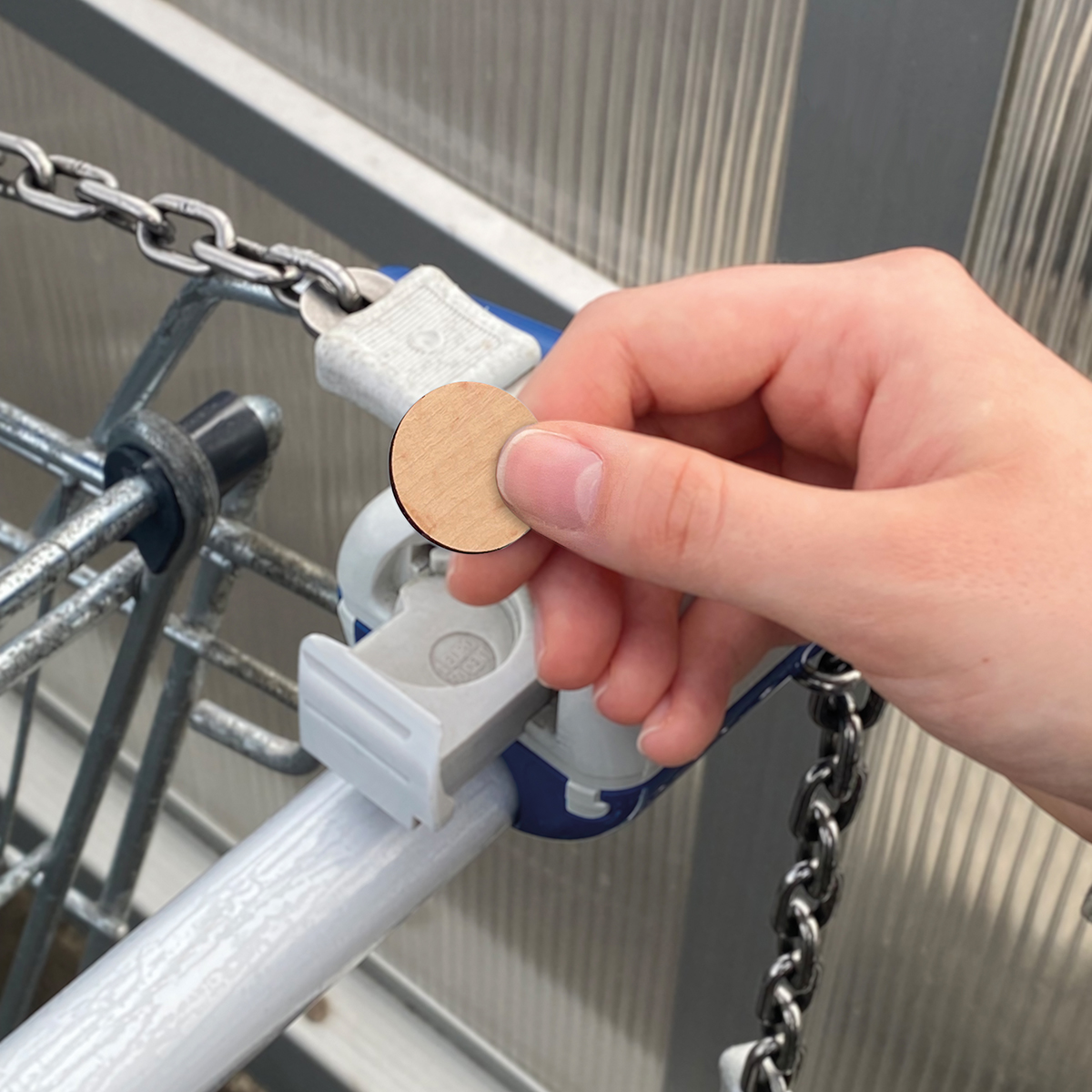1€-Chip Holz als Werbeartikel mit Logo bedrucken