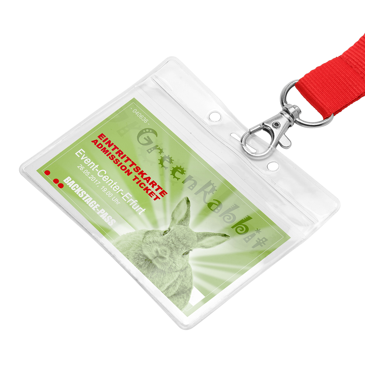 Kartenhalter "Flexi", Querformat als Werbeartikel mit Logo bedrucken