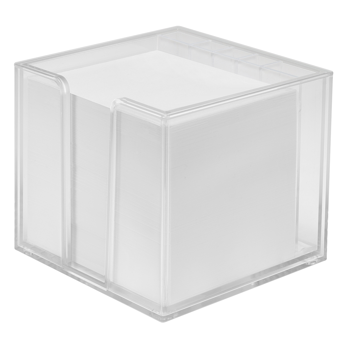 Zettelbox mit Köcher "Sigma", doppelwandig als Werbeartikel mit Logo bedrucken