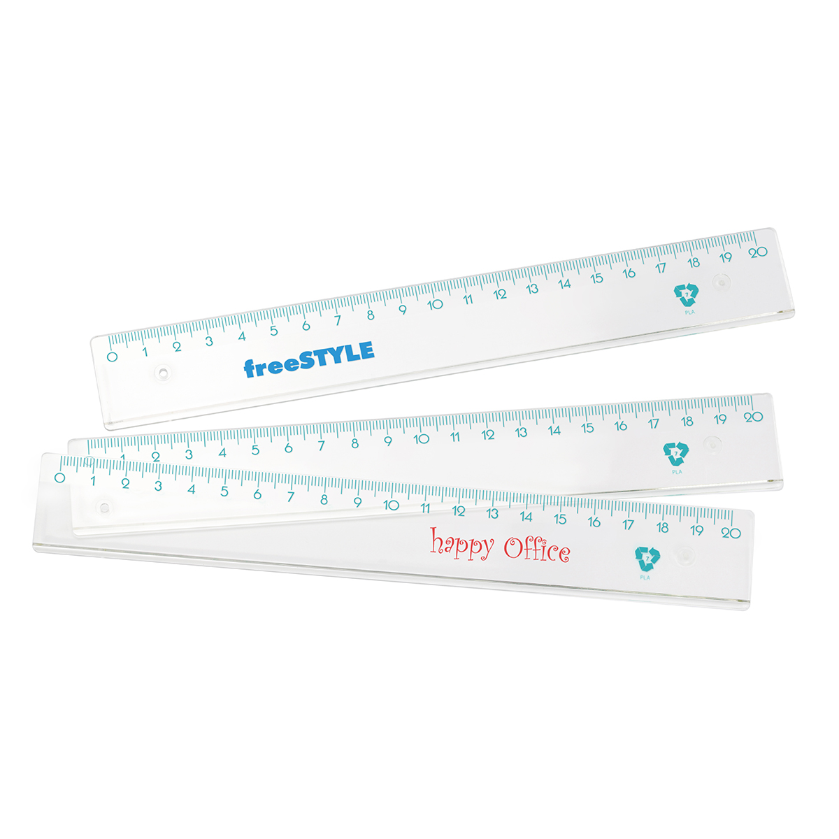 Lineal Bio 20 cm als Werbeartikel mit Logo bedrucken