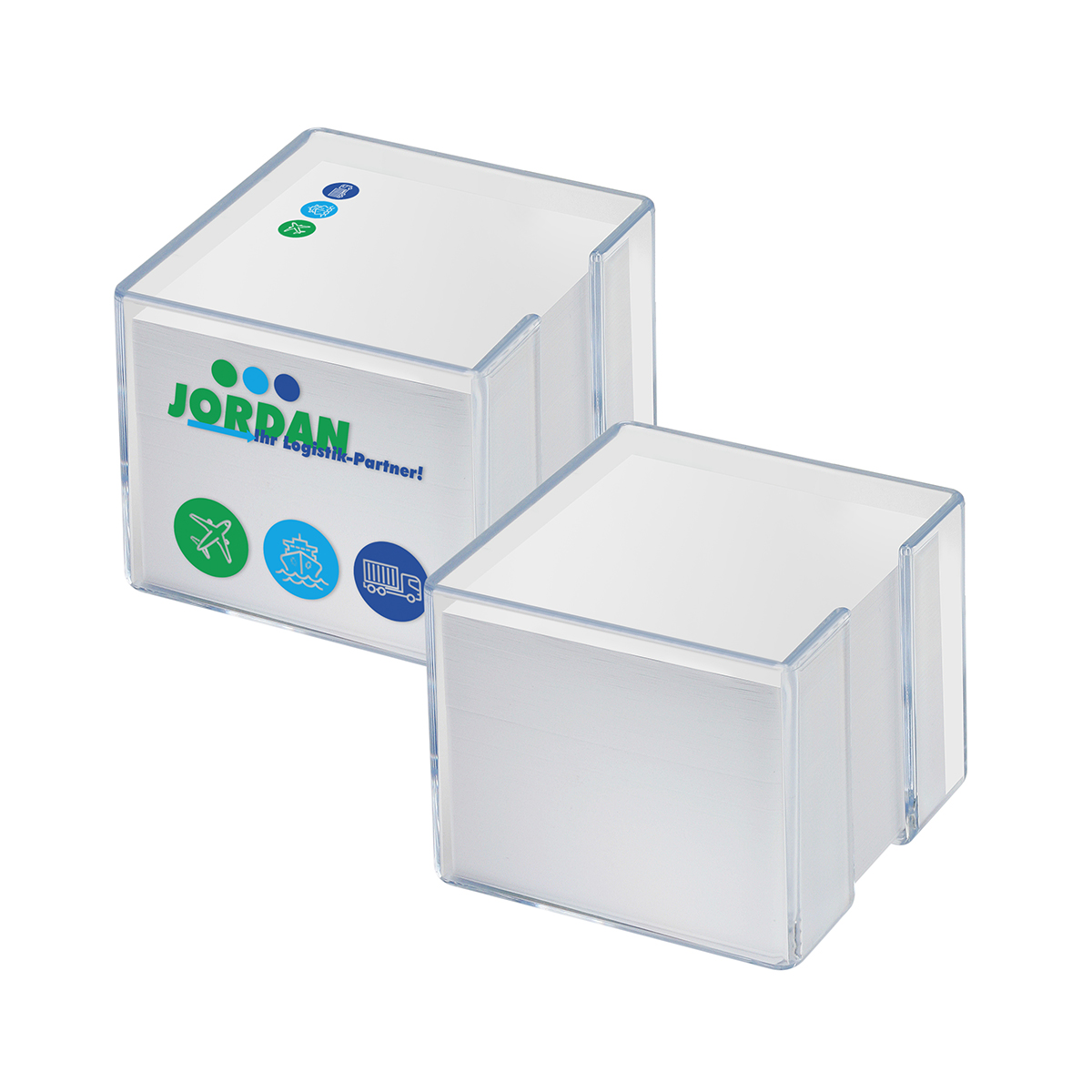 Zettelbox, dickwandig "Omikron" als Werbeartikel mit Logo bedrucken