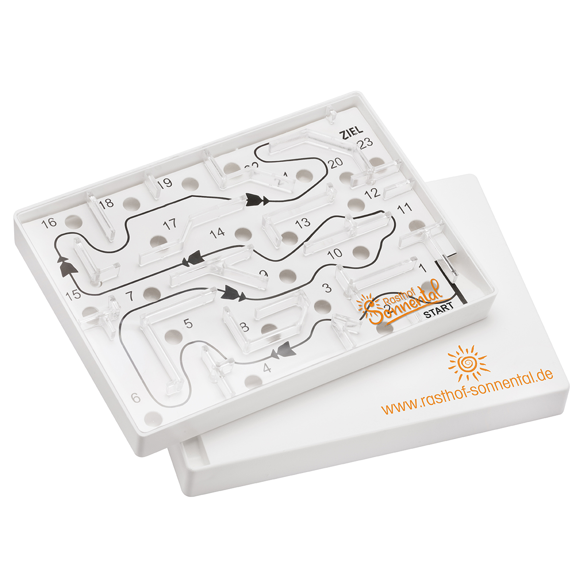 Labyrinth-Spiel als Werbeartikel mit Logo bedrucken