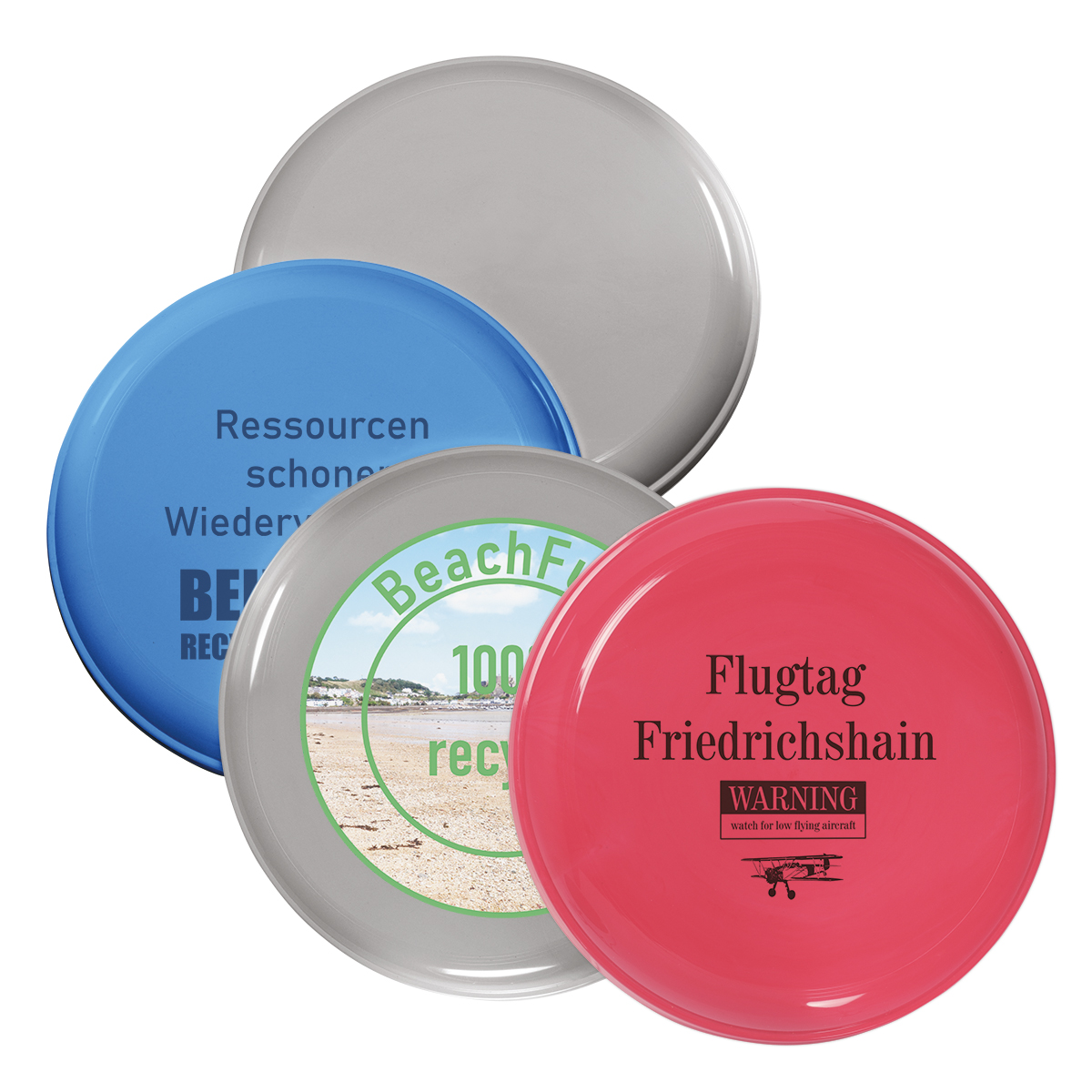 Wurfscheibe Recycling "Jupiter" als Werbeartikel mit Logo bedrucken