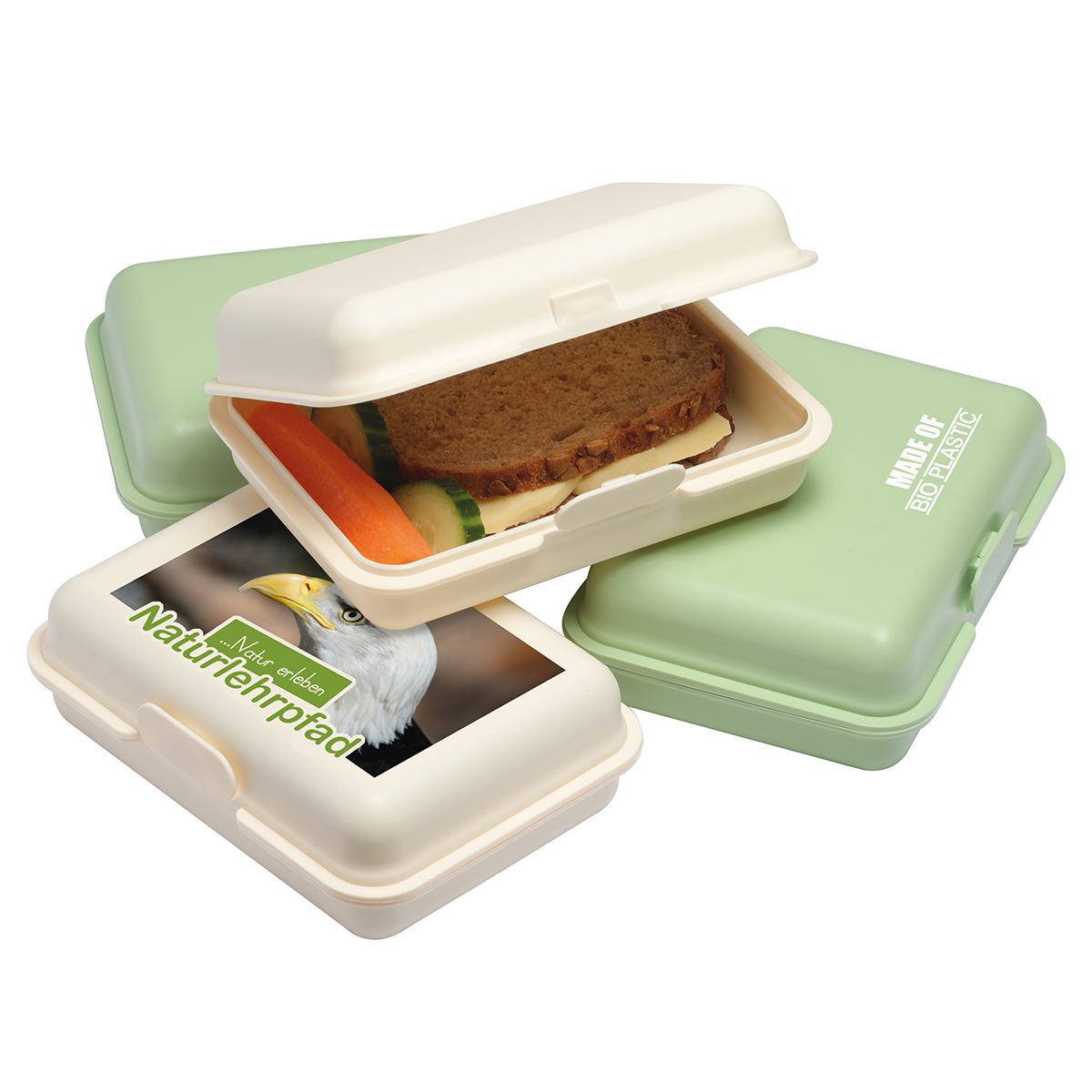 Brotdose Bio/Butterdose Bio als Werbeartikel mit Logo bedrucken