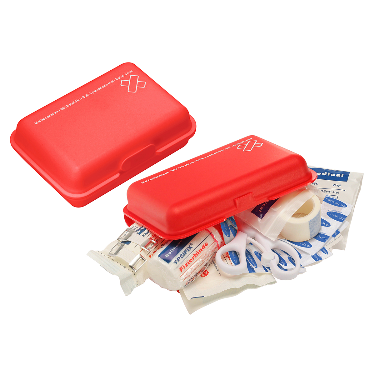 Verbandsbox, mini als Werbeartikel mit Logo bedrucken