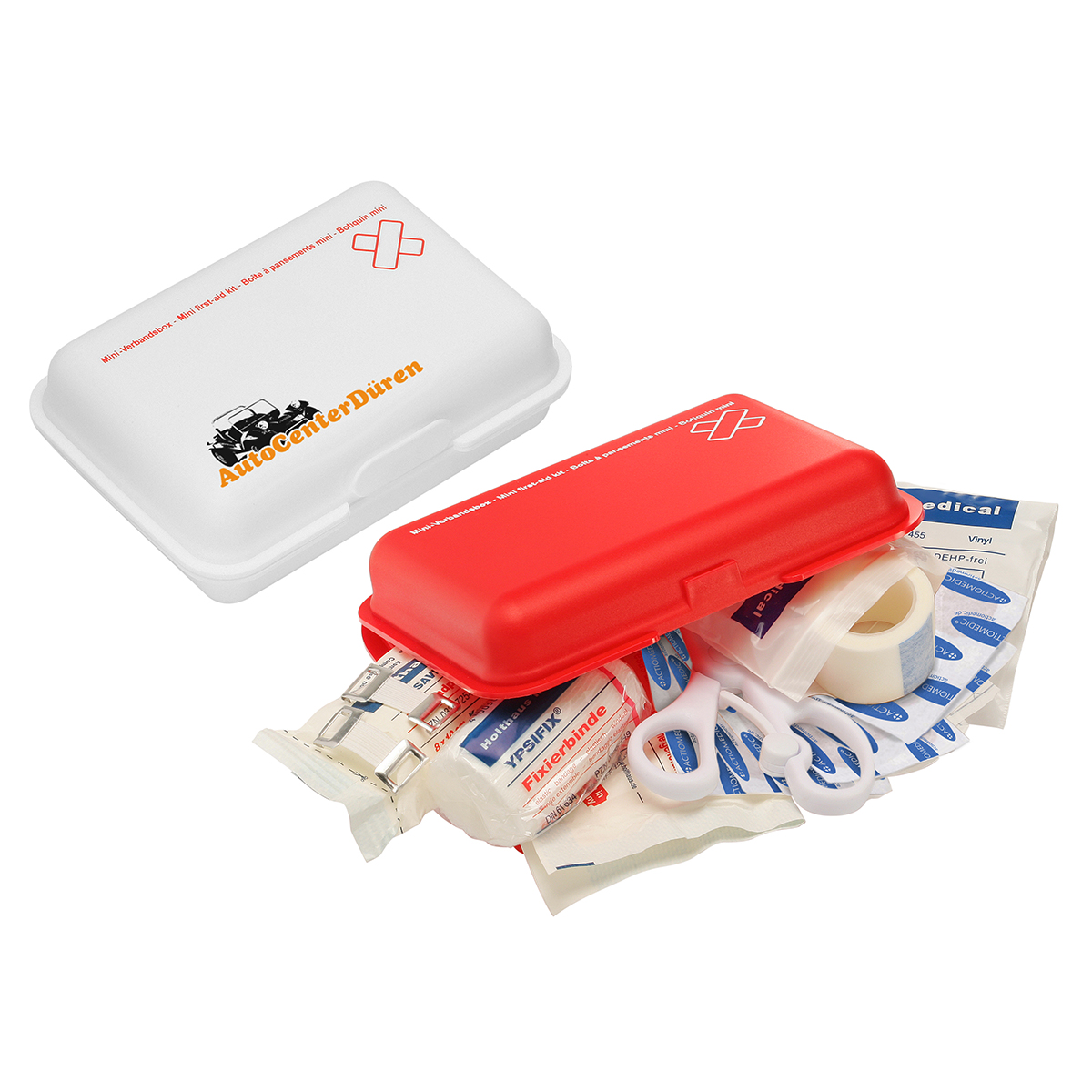 Verbandsbox, mini als Werbeartikel mit Logo bedrucken