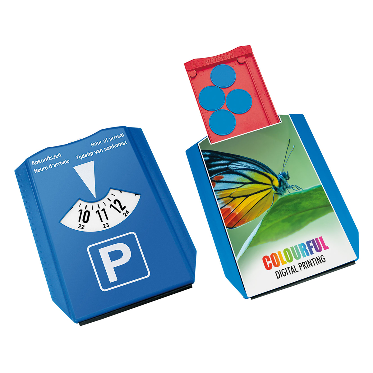 Parkscheibe "Beta Quartett" als Werbeartikel mit Logo bedrucken