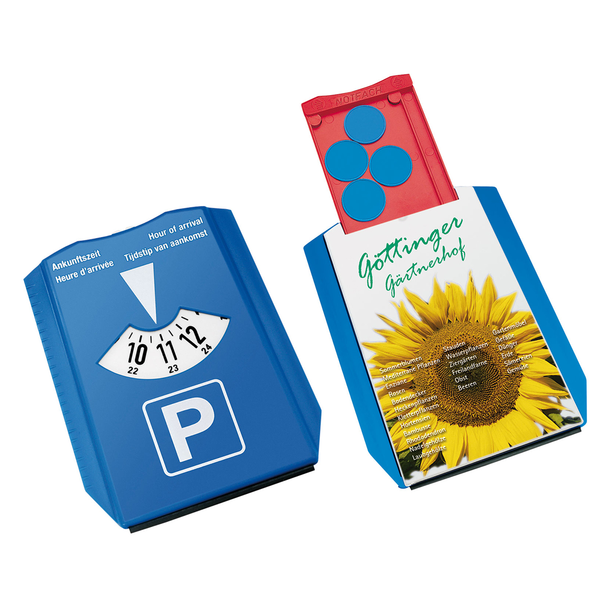 Parkscheibe "Beta Quartett" als Werbeartikel mit Logo bedrucken