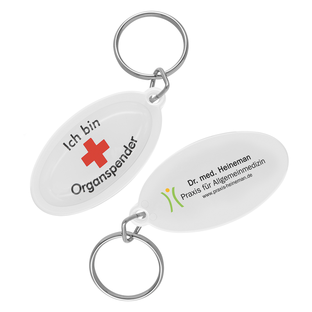 Schlüsselanhänger "Organspender" als Werbeartikel mit Logo bedrucken