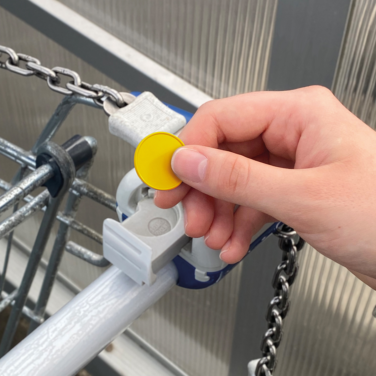 Chiphalter mit 1€-Chip "Alpha" als Werbeartikel mit Logo bedrucken