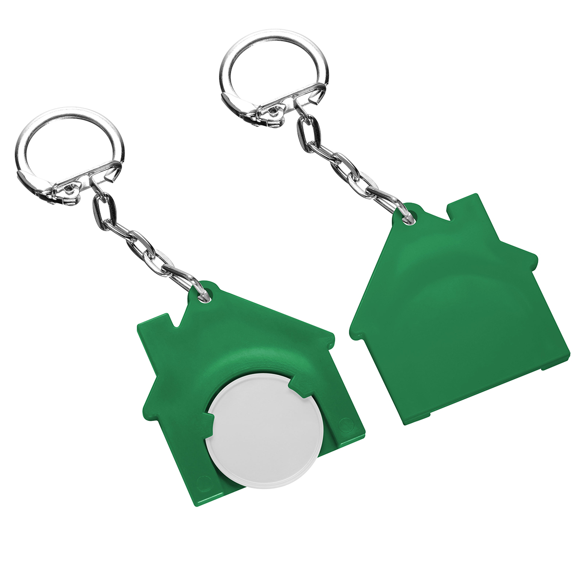 Chiphalter mit 1€-Chip "Haus" als Werbeartikel mit Logo bedrucken