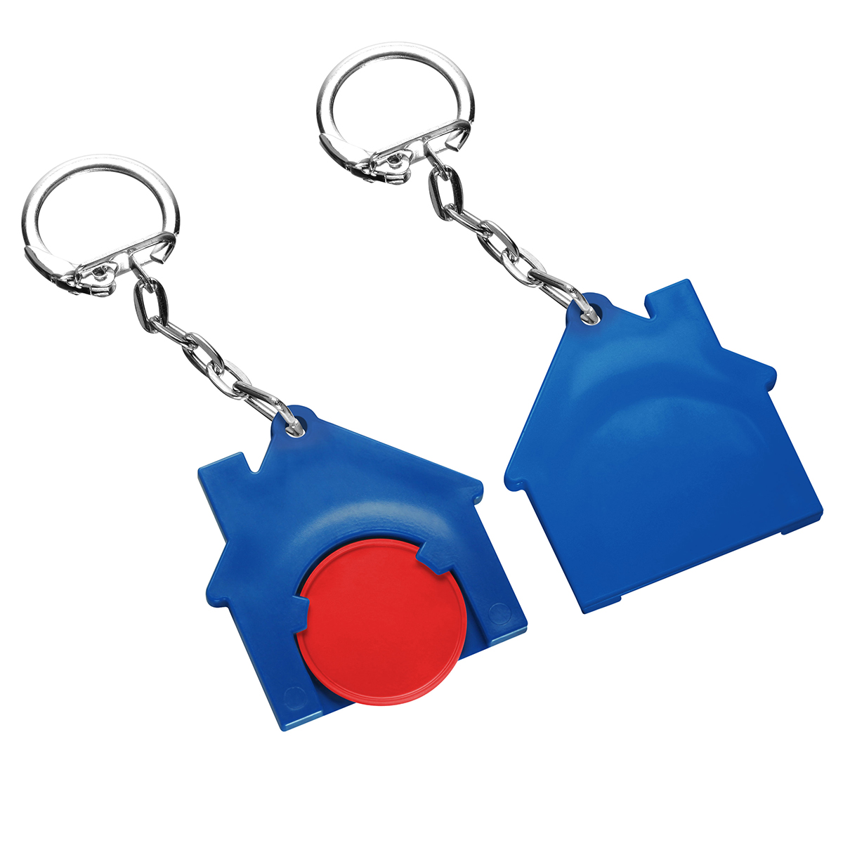 Chiphalter mit 1€-Chip "Haus" als Werbeartikel mit Logo bedrucken