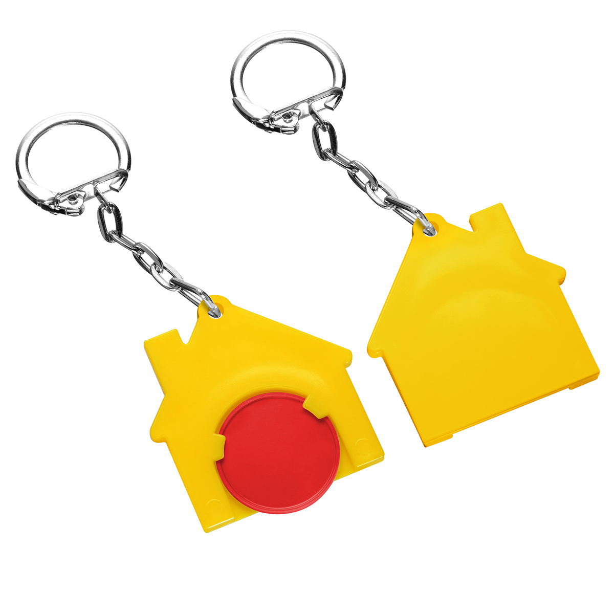 Chiphalter mit 1€-Chip "Haus" als Werbeartikel mit Logo bedrucken