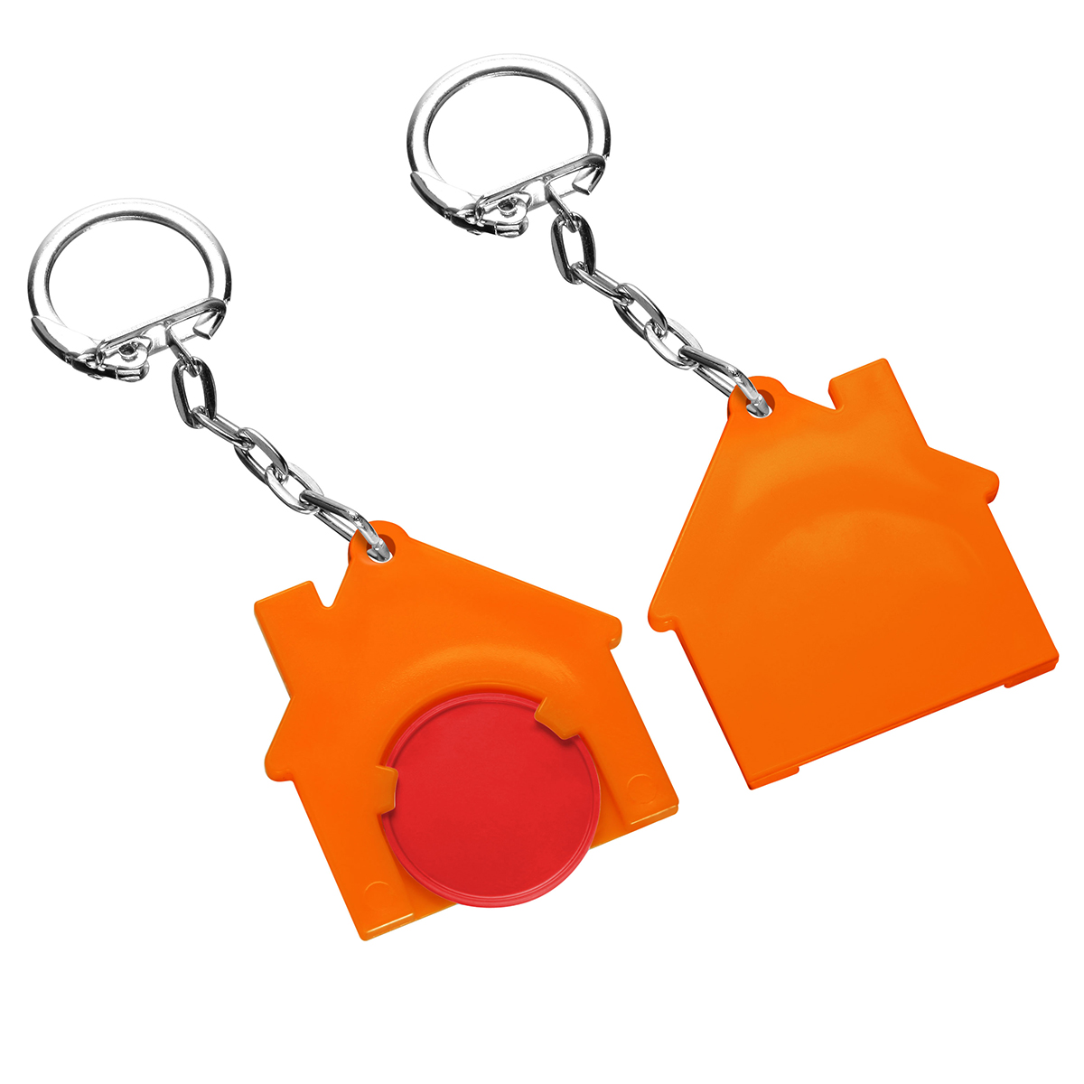 Chiphalter mit 1€-Chip "Haus" als Werbeartikel mit Logo bedrucken