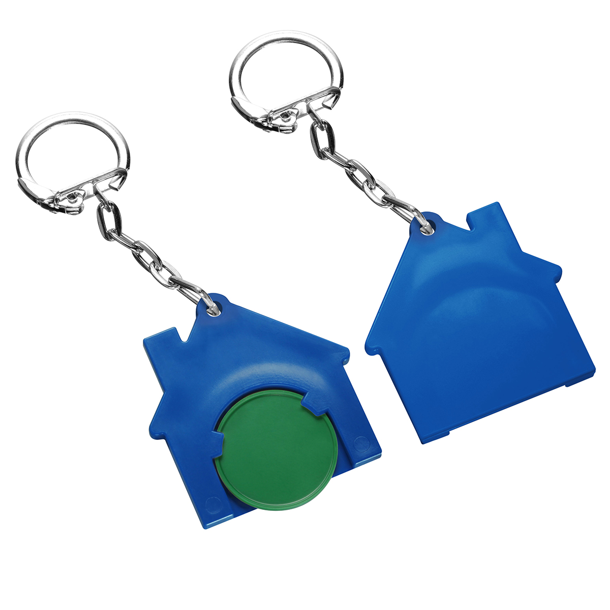 Chiphalter mit 1€-Chip "Haus" als Werbeartikel mit Logo bedrucken