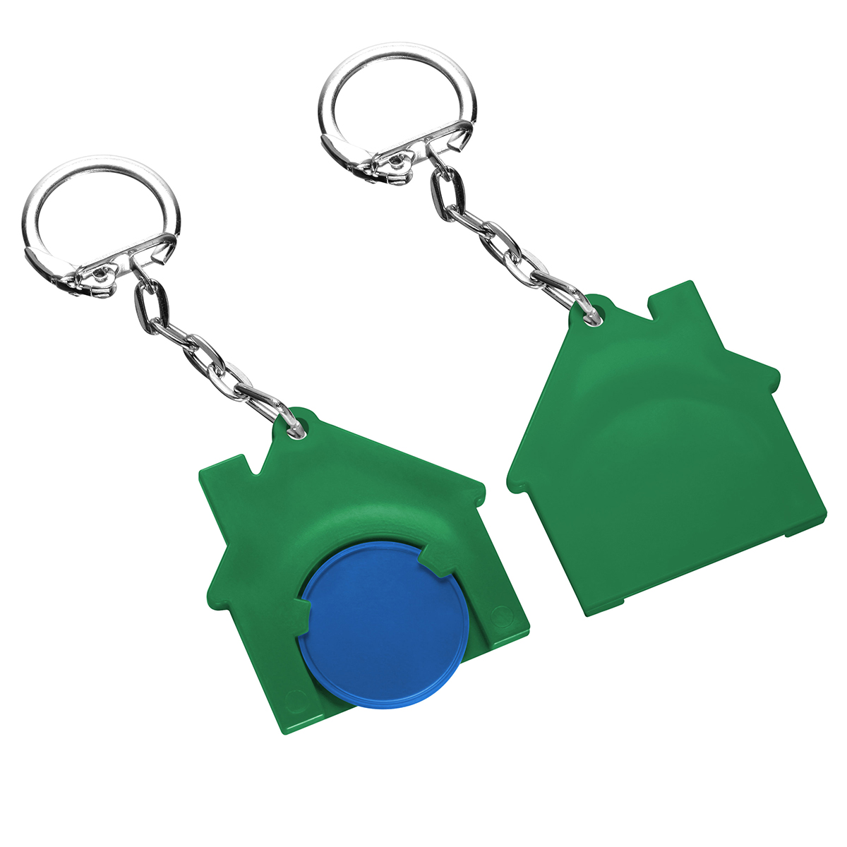 Chiphalter mit 1€-Chip "Haus" als Werbeartikel mit Logo bedrucken