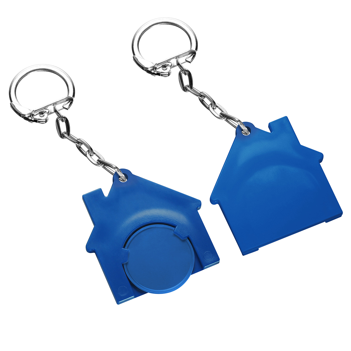Chiphalter mit 1€-Chip "Haus" als Werbeartikel mit Logo bedrucken