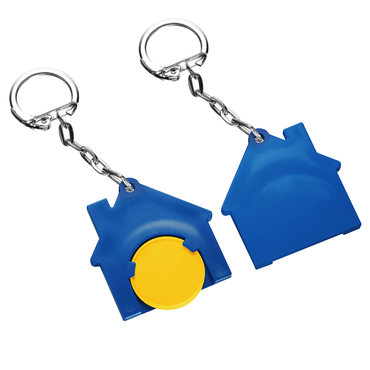 Chiphalter mit 1€-Chip "Haus" als Werbeartikel mit Logo bedrucken
