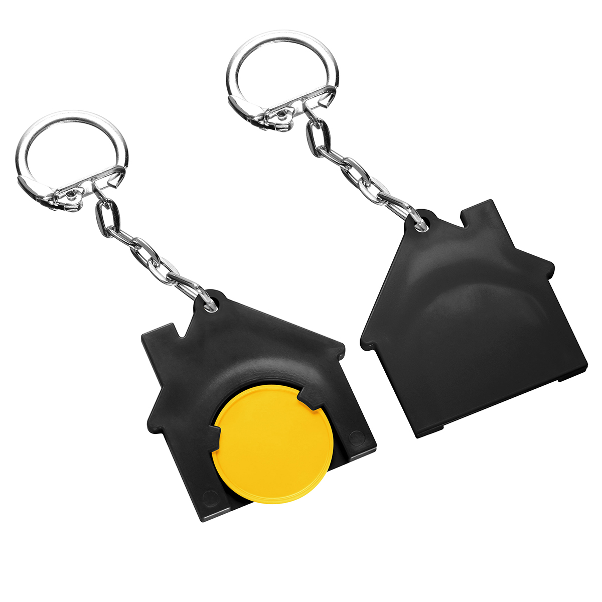 Chiphalter mit 1€-Chip "Haus" als Werbeartikel mit Logo bedrucken