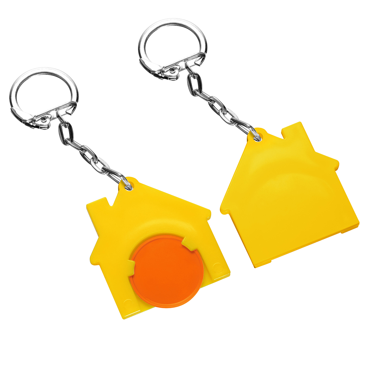 Chiphalter mit 1€-Chip "Haus" als Werbeartikel mit Logo bedrucken