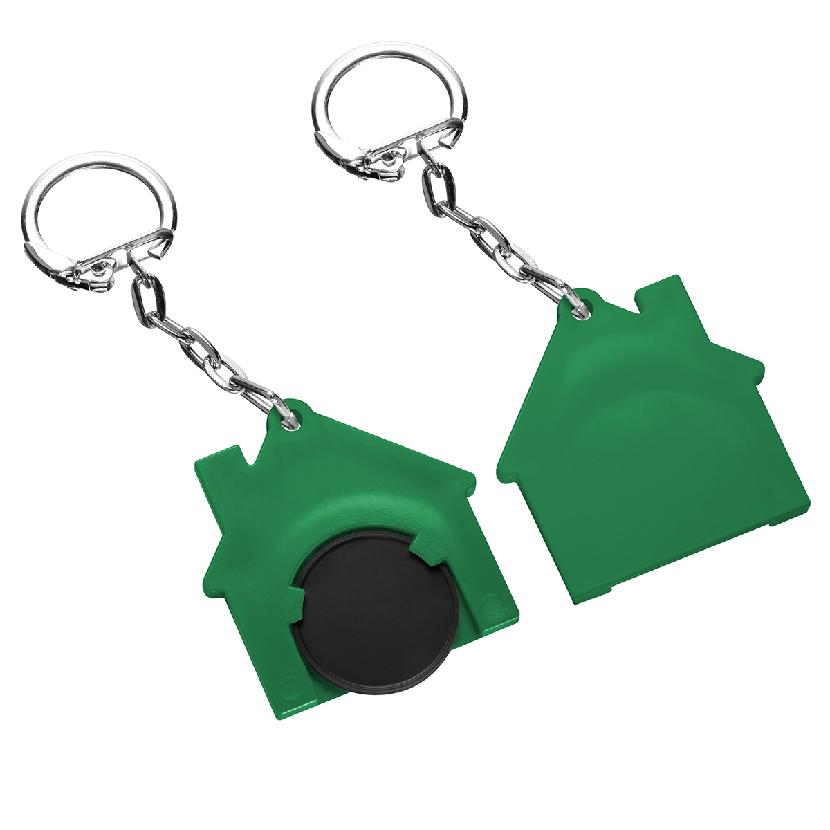Chiphalter mit 1€-Chip "Haus" als Werbeartikel mit Logo bedrucken