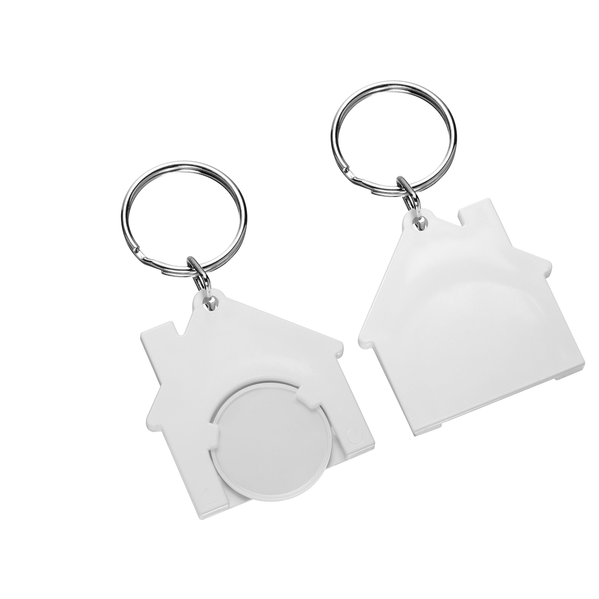 Chiphalter mit 1€-Chip "Haus" als Werbeartikel mit Logo bedrucken