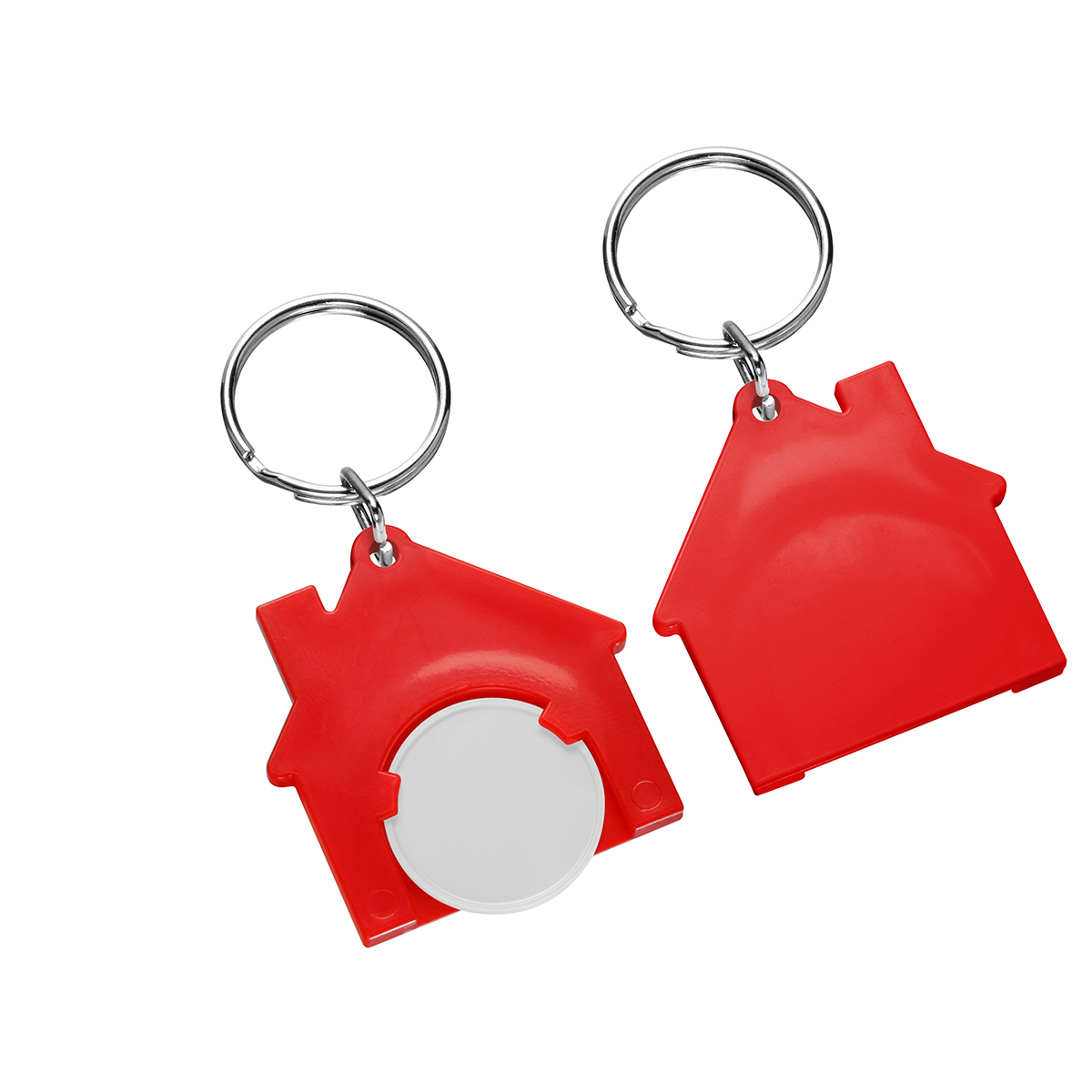 Chiphalter mit 1€-Chip "Haus" als Werbeartikel mit Logo bedrucken