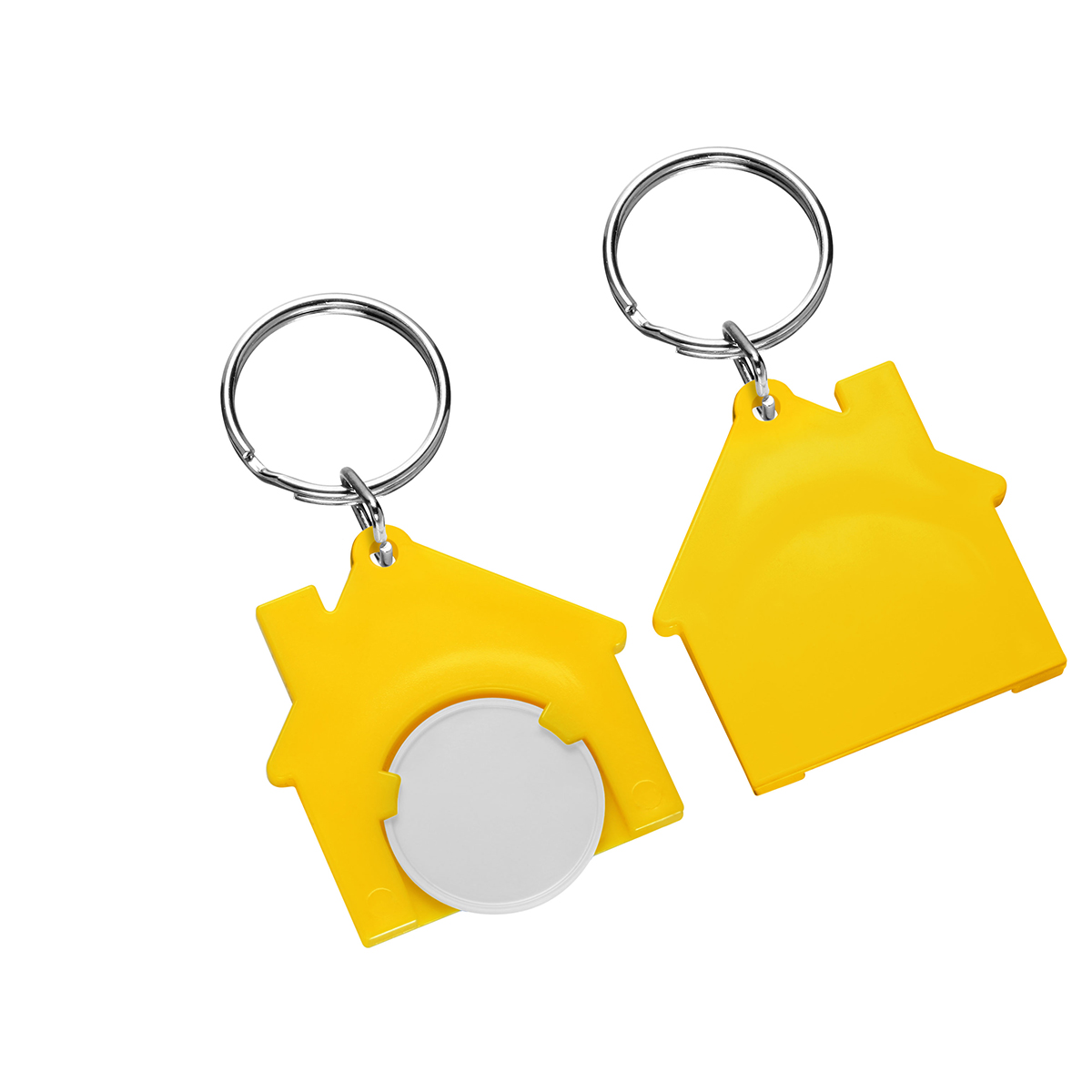 Chiphalter mit 1€-Chip "Haus" als Werbeartikel mit Logo bedrucken