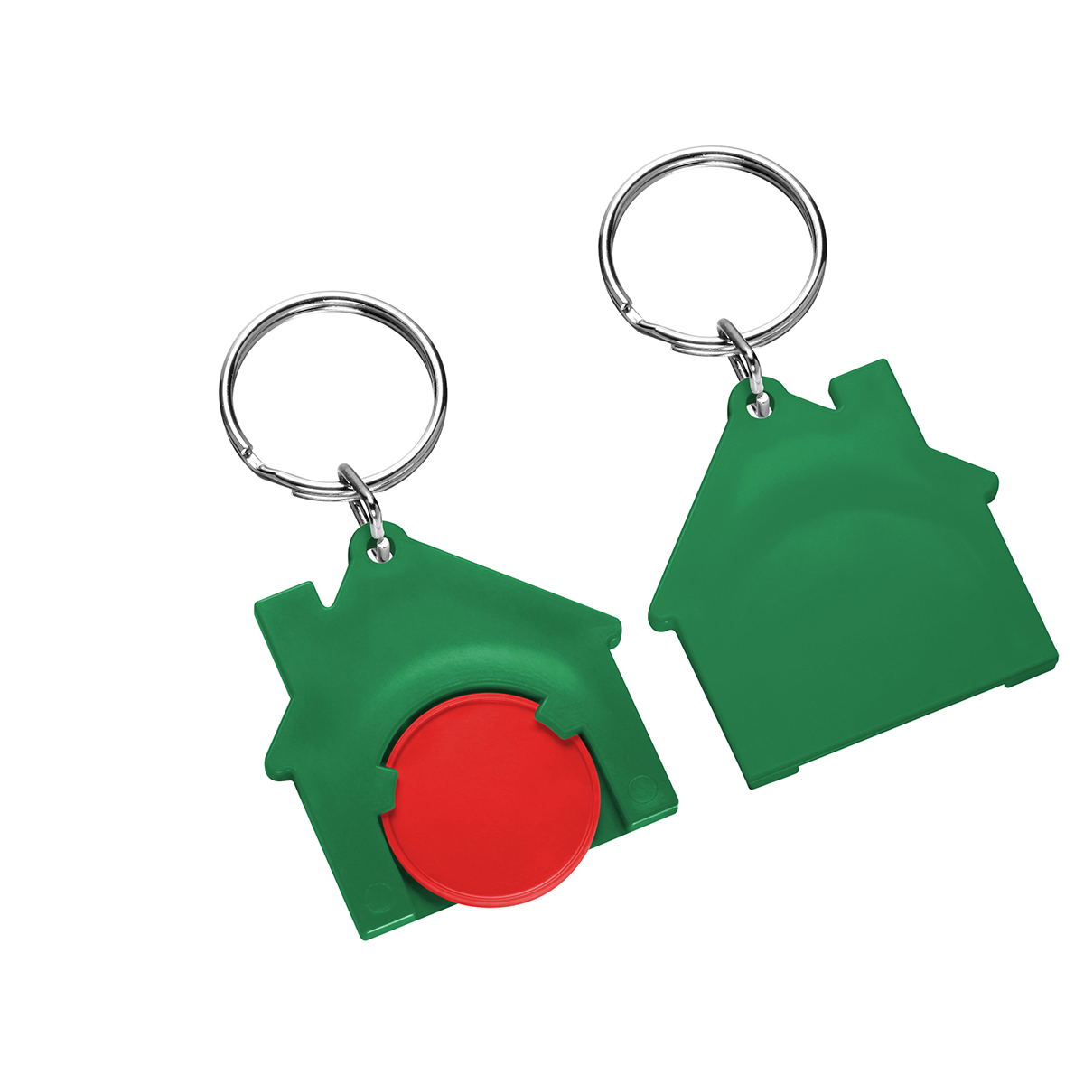 Chiphalter mit 1€-Chip "Haus" als Werbeartikel mit Logo bedrucken