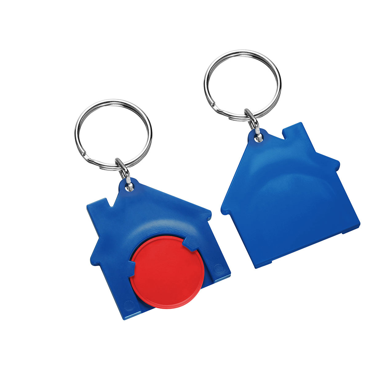 Chiphalter mit 1€-Chip "Haus" als Werbeartikel mit Logo bedrucken