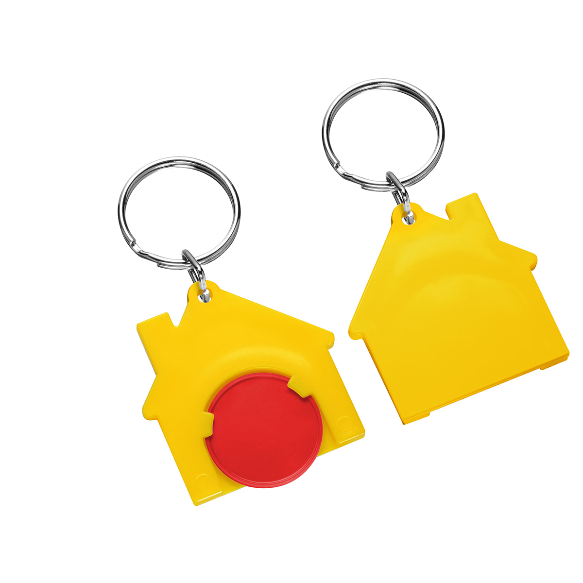 Chiphalter mit 1€-Chip "Haus" als Werbeartikel mit Logo bedrucken
