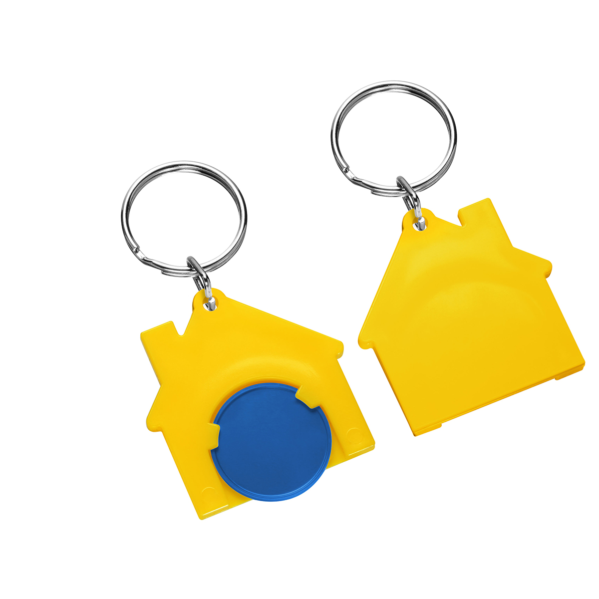 Chiphalter mit 1€-Chip "Haus" als Werbeartikel mit Logo bedrucken