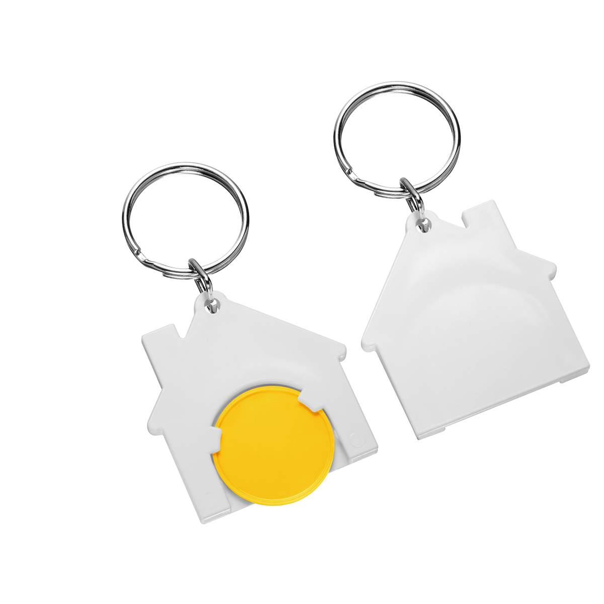 Chiphalter mit 1€-Chip "Haus" als Werbeartikel mit Logo bedrucken