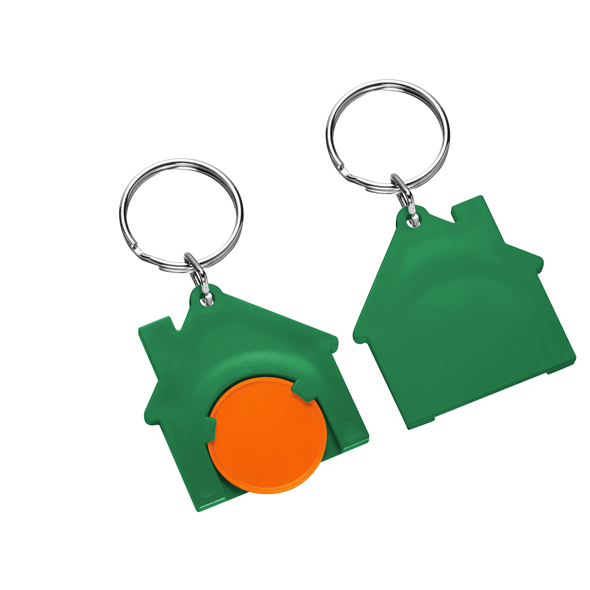 Chiphalter mit 1€-Chip "Haus" als Werbeartikel mit Logo bedrucken