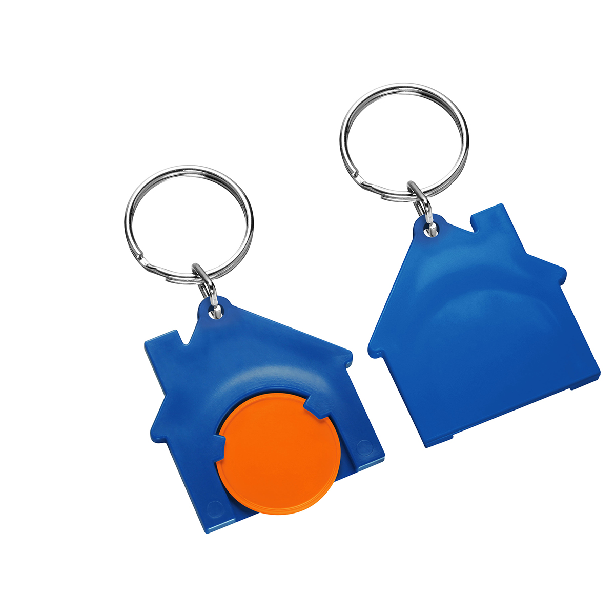 Chiphalter mit 1€-Chip "Haus" als Werbeartikel mit Logo bedrucken