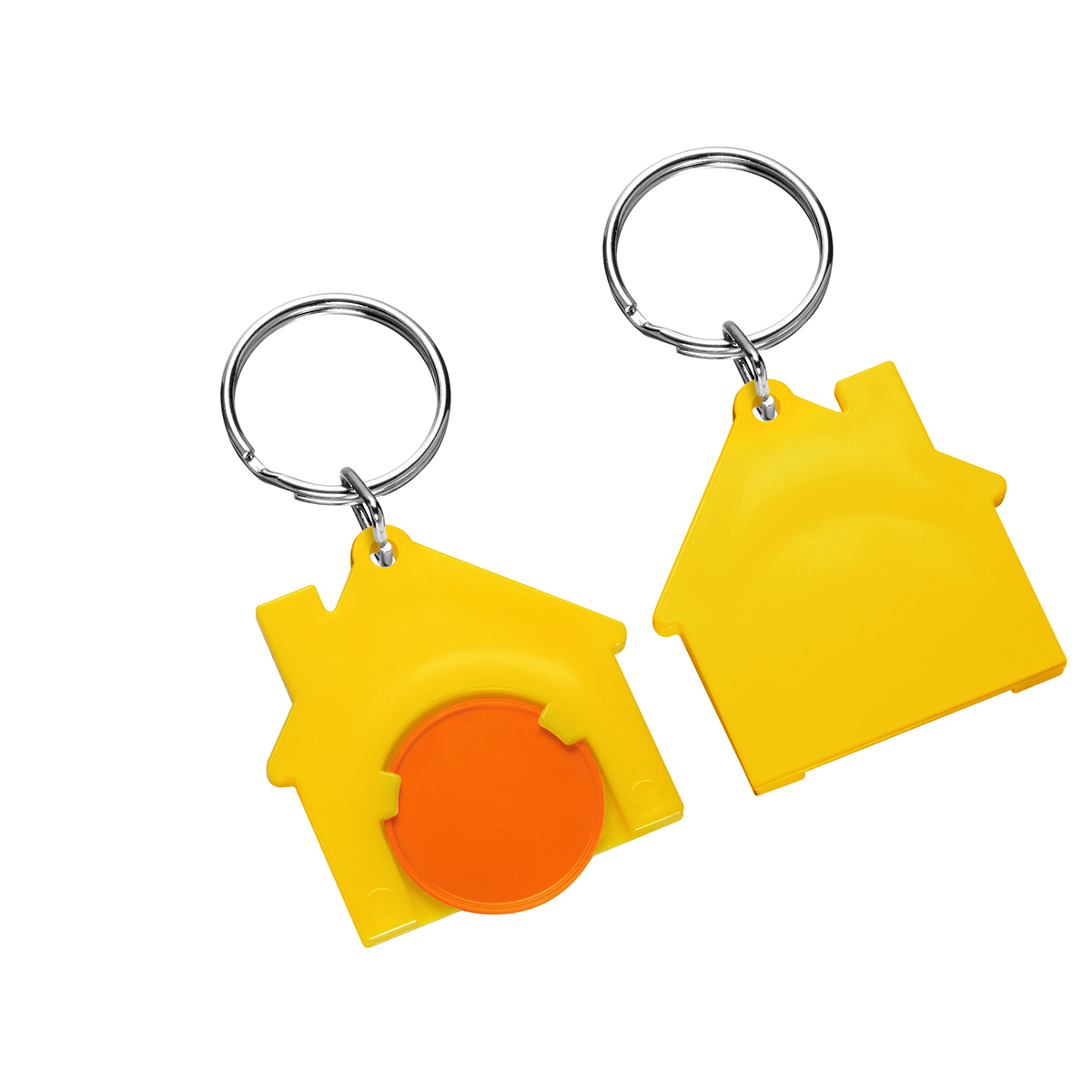 Chiphalter mit 1€-Chip "Haus" als Werbeartikel mit Logo bedrucken