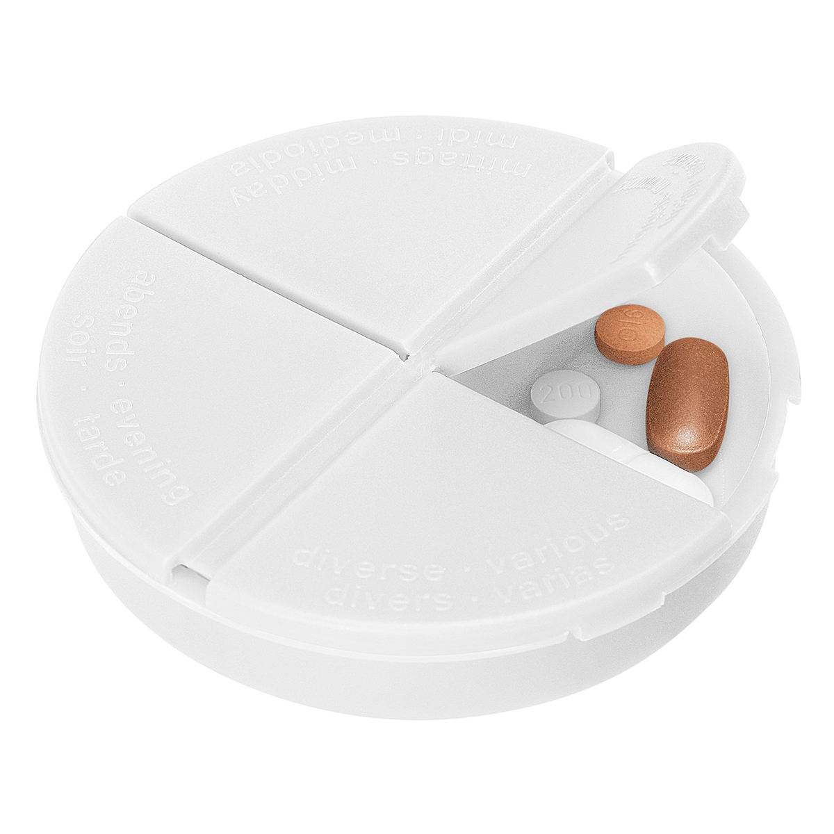 Pillendose "Gamma" als Werbeartikel mit Logo bedrucken