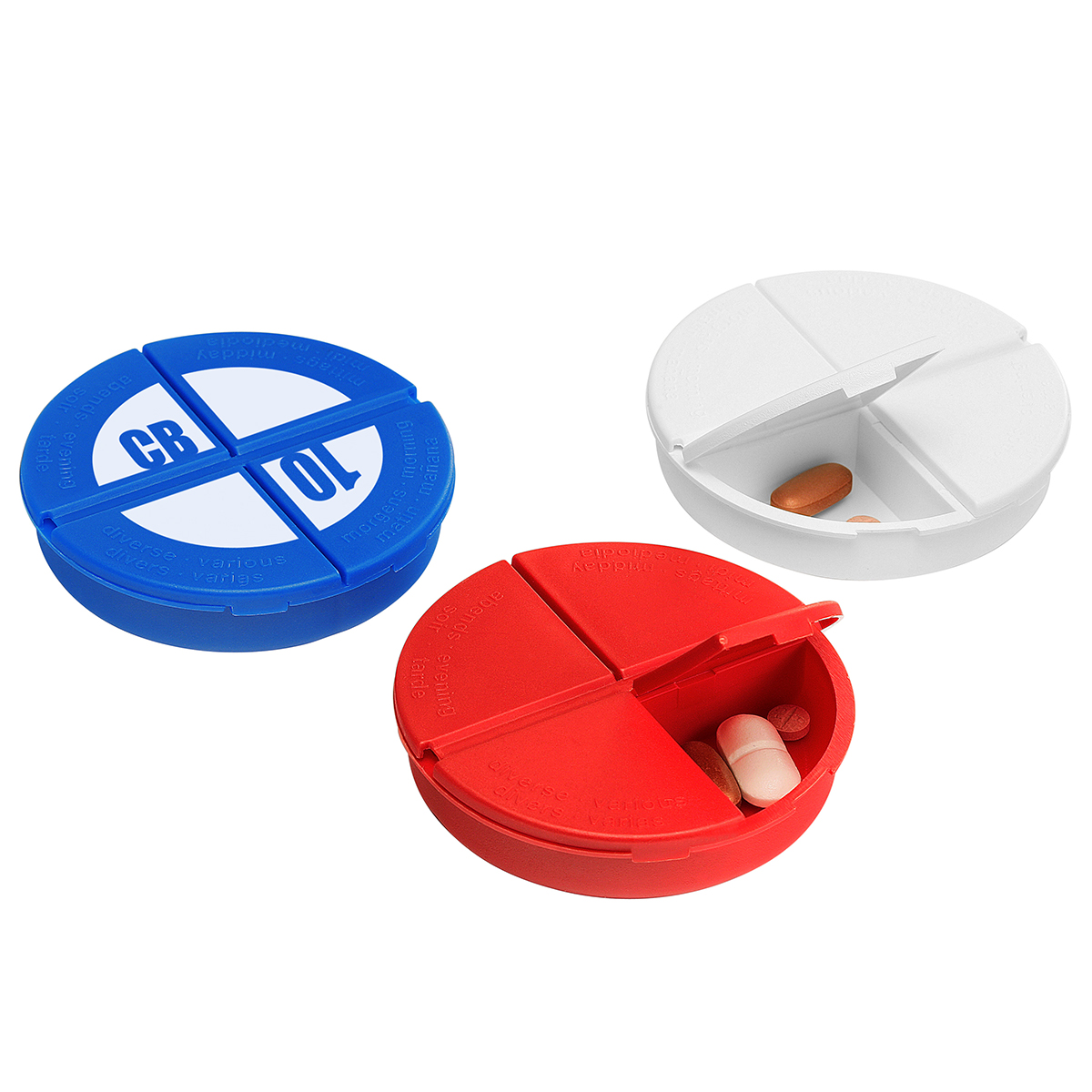 Pillendose "Gamma" als Werbeartikel mit Logo bedrucken