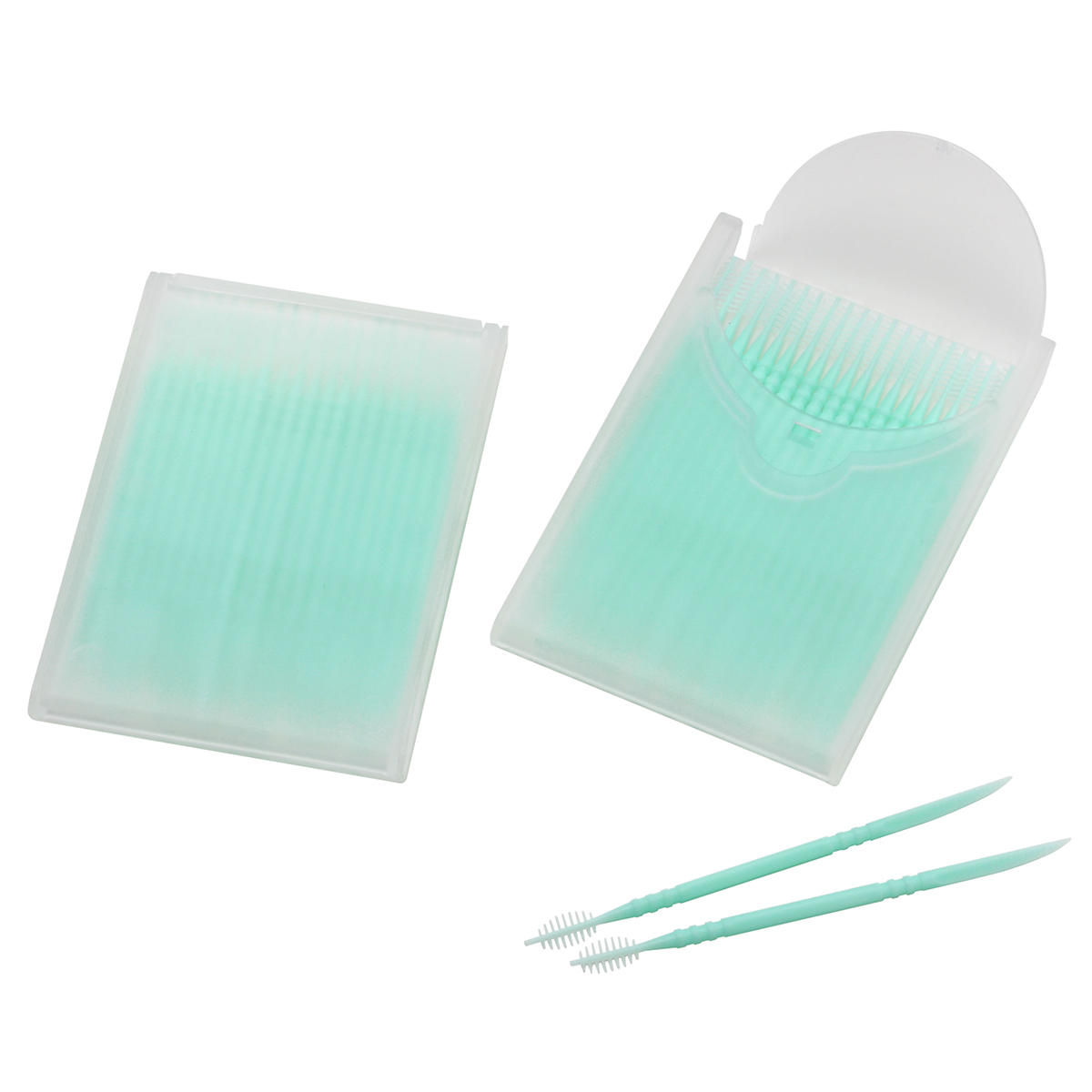 Zahnstocher mit Interdentalbürsten als Werbeartikel mit Logo bedrucken
