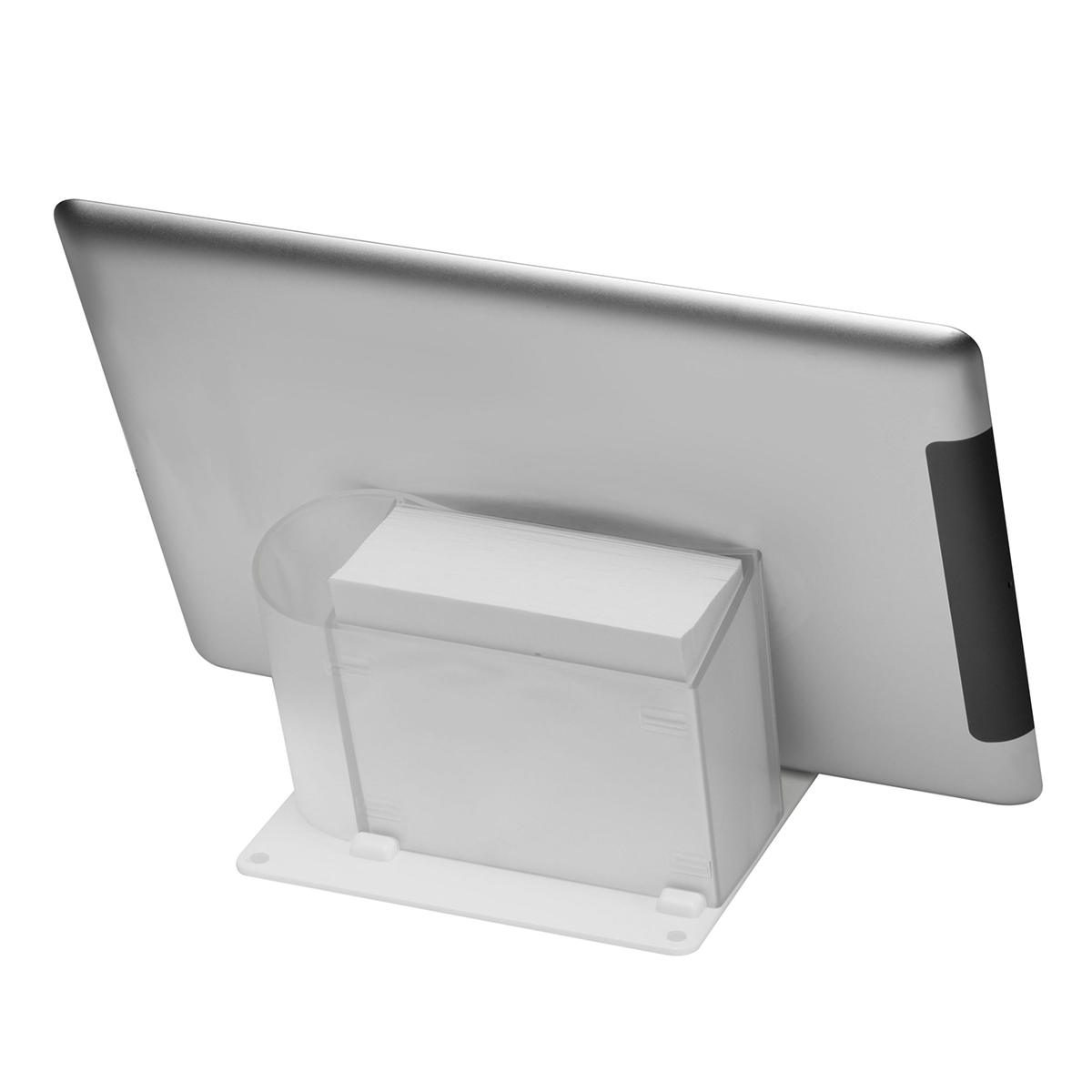 Smartphone-/Tabletständer mit Zettelbox und Köcher als Werbeartikel mit Logo bedrucken