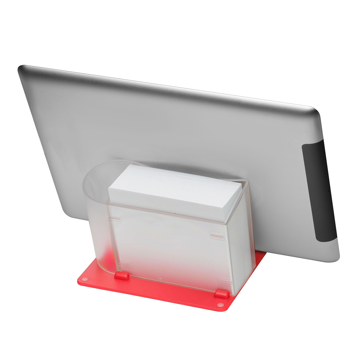 Smartphone-/Tabletständer mit Zettelbox und Köcher als Werbeartikel mit Logo bedrucken
