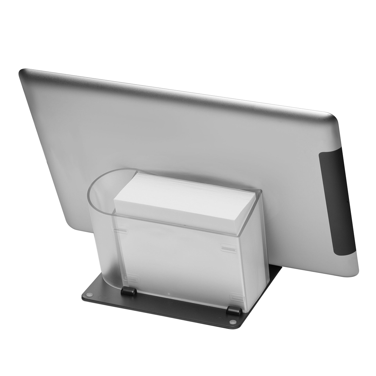 Smartphone-/Tabletständer mit Zettelbox und Köcher als Werbeartikel mit Logo bedrucken