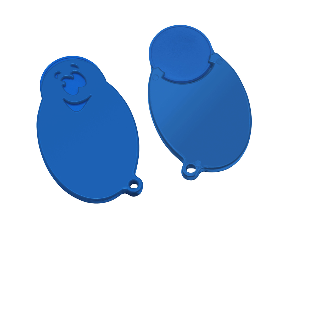 Chiphalter mit 1€-Chip "Gesicht" als Werbeartikel mit Logo bedrucken