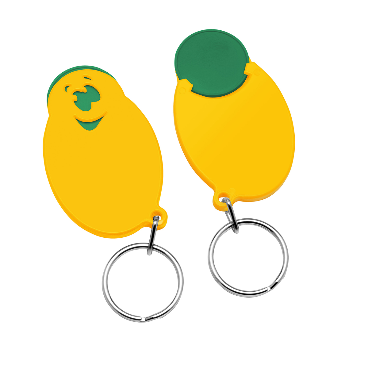 Chiphalter mit 1€-Chip "Gesicht" als Werbeartikel mit Logo bedrucken
