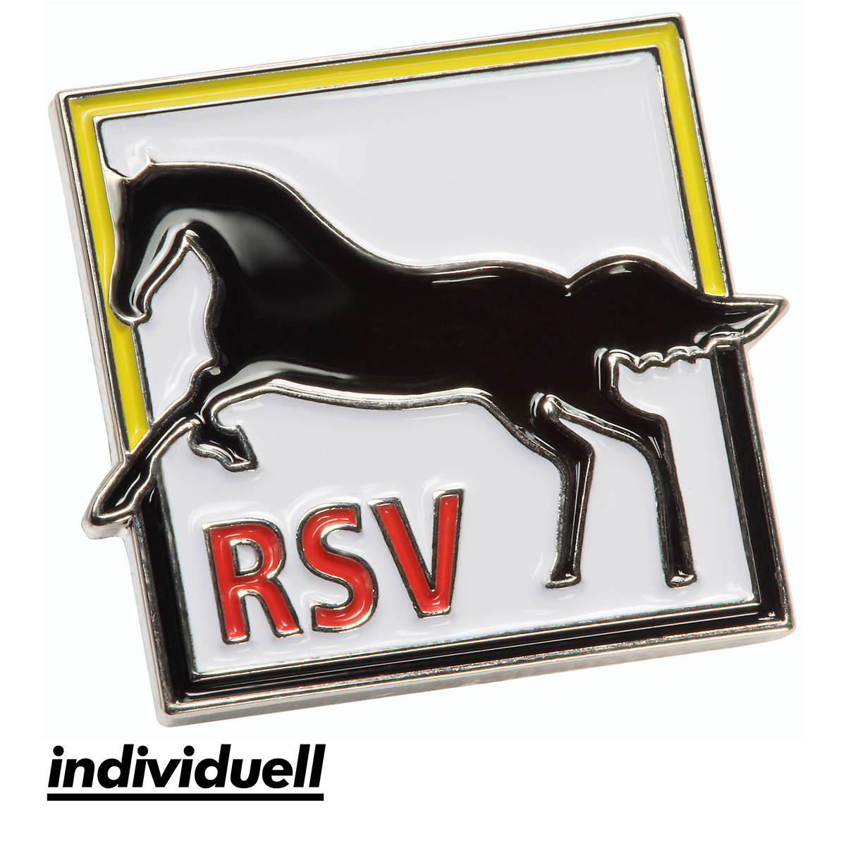 Pin (Metall-Anstecker aus Eisen), längste S.16 mm als Werbeartikel mit Logo bedrucken
