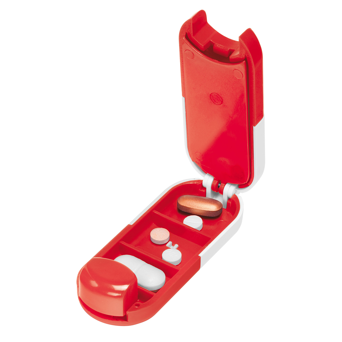 Pillendose Tablettenform als Werbeartikel mit Logo bedrucken
