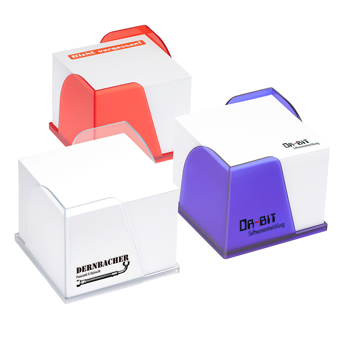Zettelbox "Gamma" als Werbeartikel mit Logo bedrucken