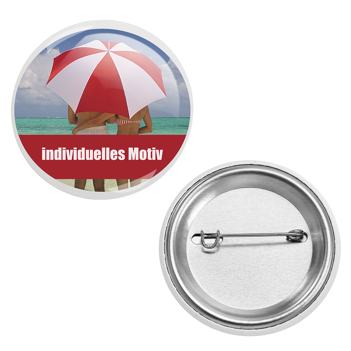 Metall-Button maxi als Werbeartikel mit Logo bedrucken