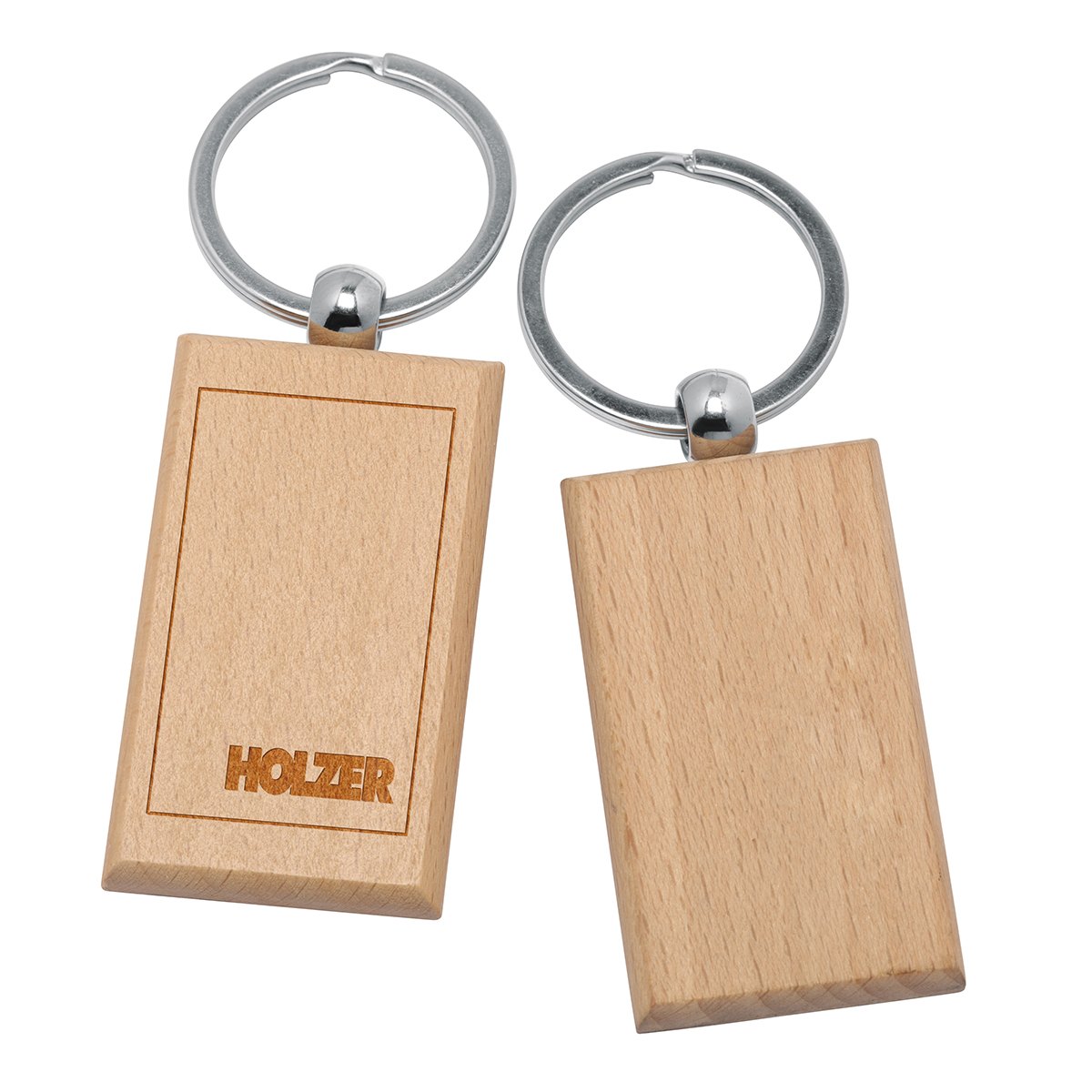 Schlüsselanhänger Holz als Werbeartikel mit Logo bedrucken