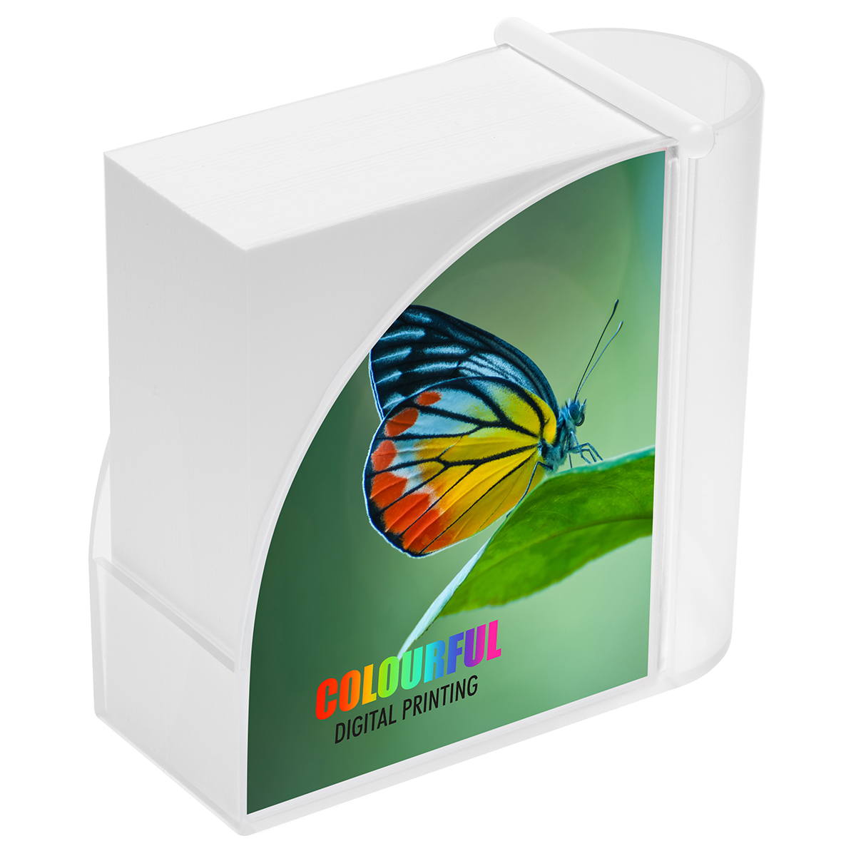 Zettelbox mit Köcher "Design" als Werbeartikel mit Logo bedrucken